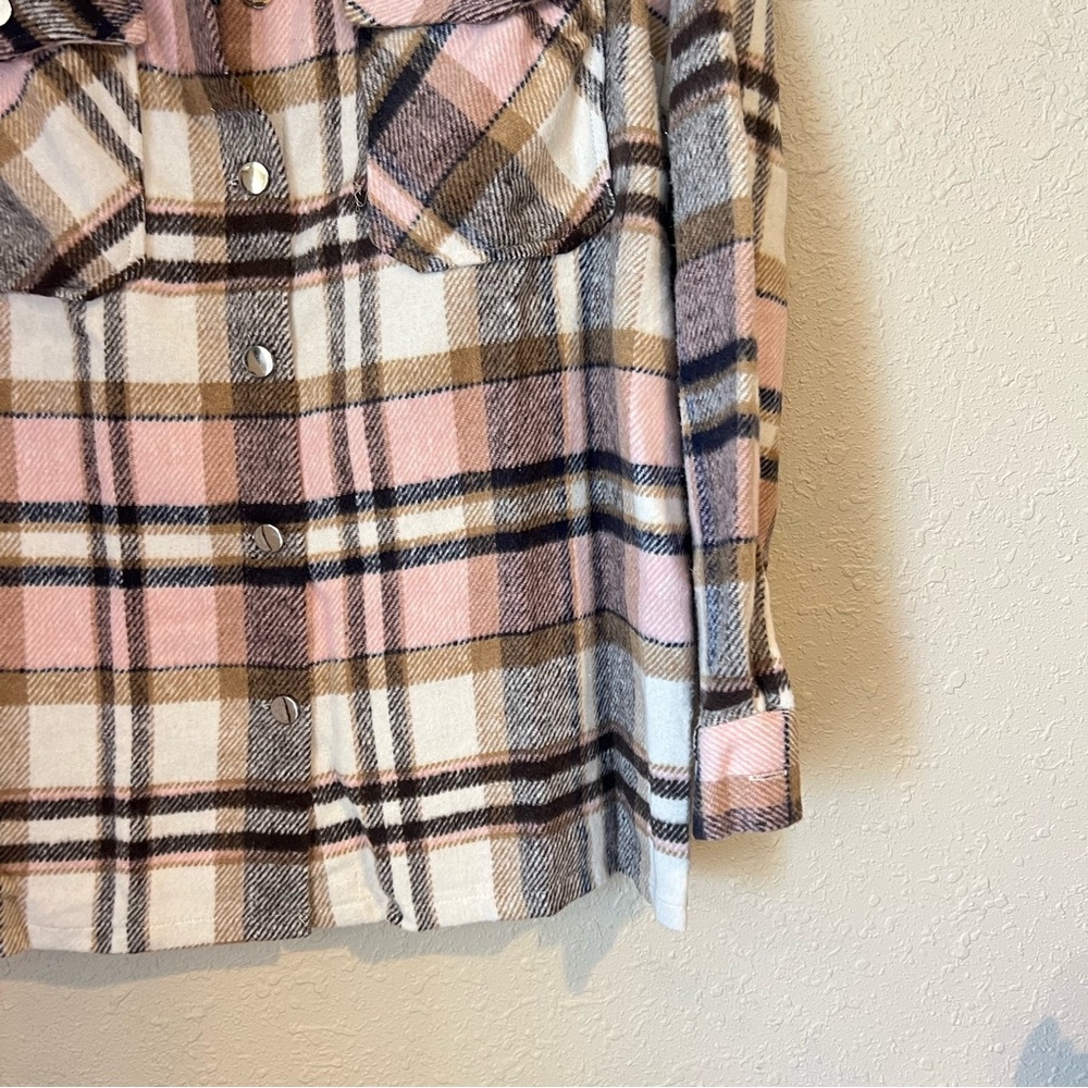 Pink Plaid Shacket - Picture 6 of 9